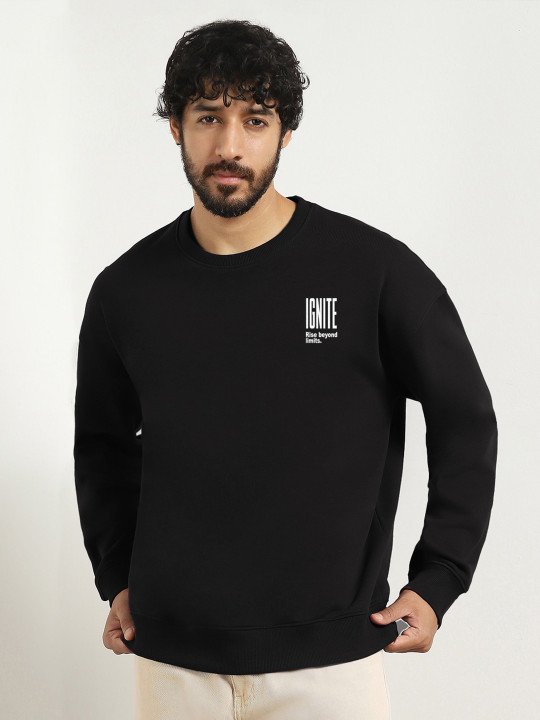 Men Graphic Oversized Sweatshirt